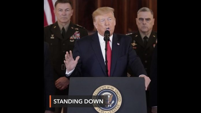 President Trump announces his statement about Tuesday night attacks on U.S. bases by Iran