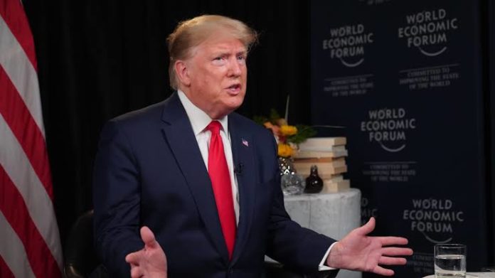 Donald Trump talks to Joe Kernen from World Economic Forum in Davos
