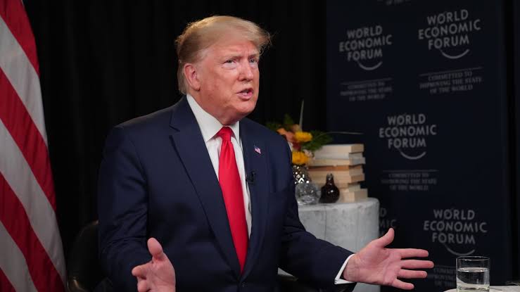 Donald Trump talks to Joe Kernen from World Economic Forum in Davos