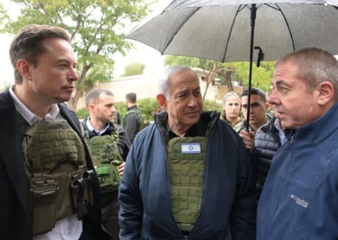 Musk met with the victims of a rocket attack in Israel