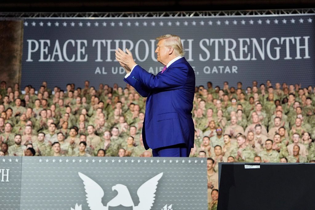 Trump visited Al-Udeid Base in Qatar before striking Iran's nuclear sites.