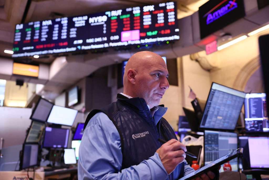Stock reached record high. Trade tensions and tariff uncertainties.