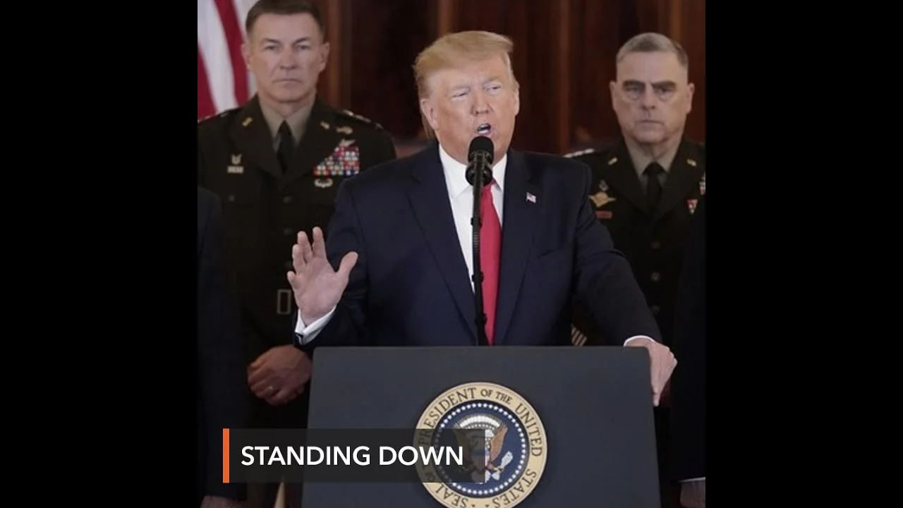 President Trump announces his statement about Tuesday night attacks on U.S. bases by Iran