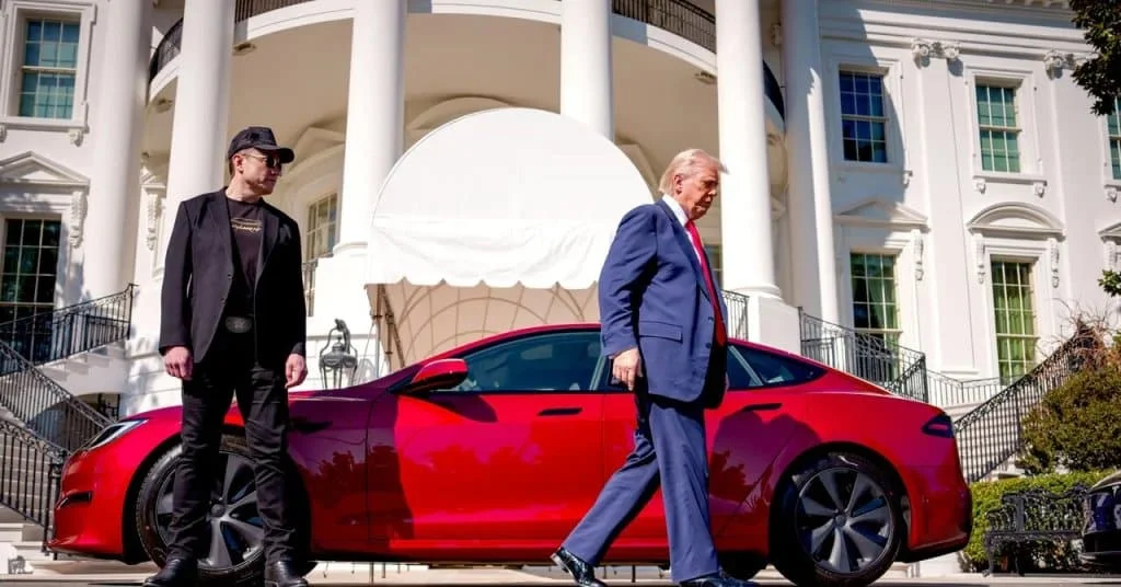 Tesla's stock dropped after Trump's call for a review of Musk's subsidies.